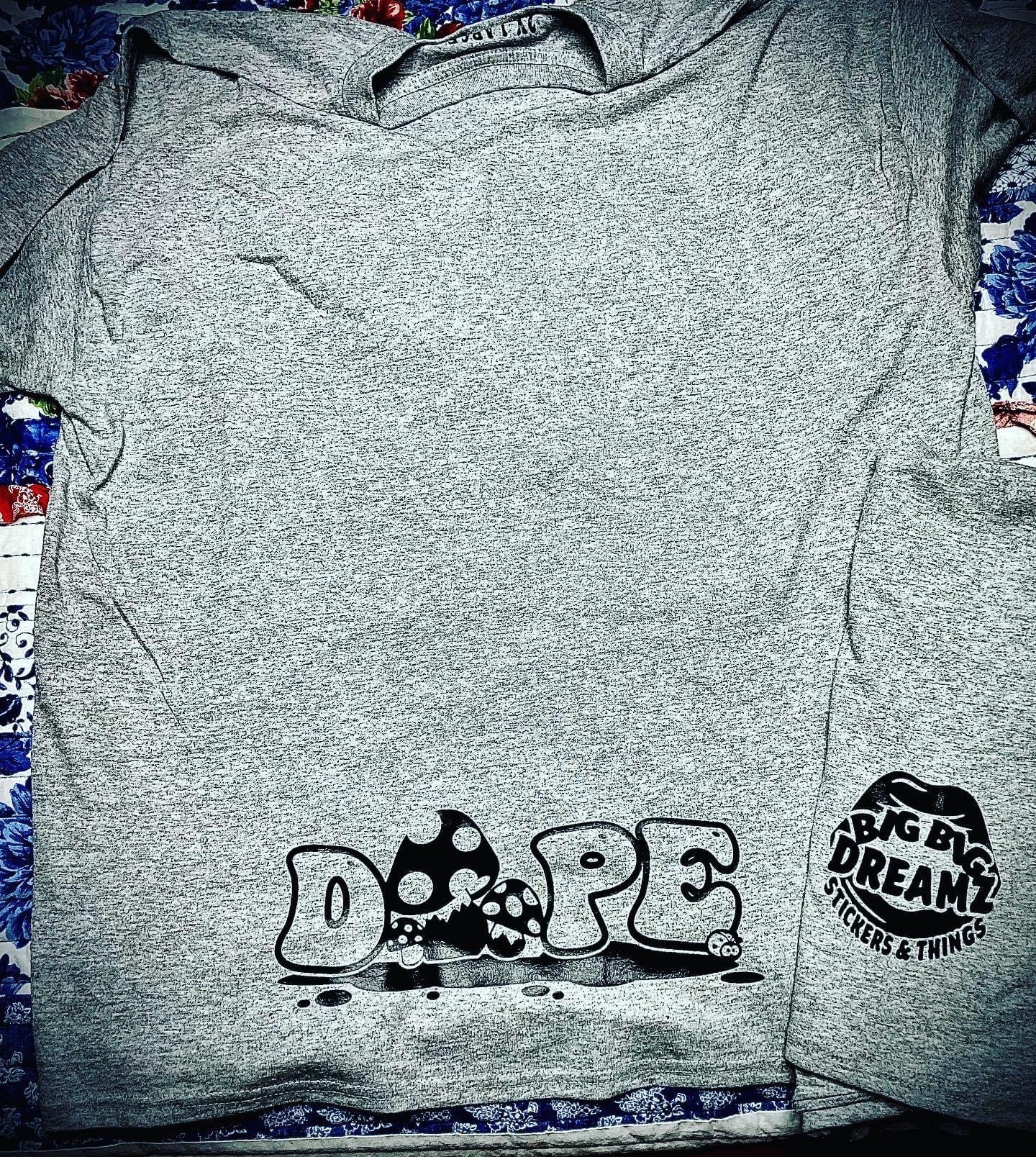 THE SAYING DOPE WITH MUSHROOMS SHORT SLEEVED T-SHIRT