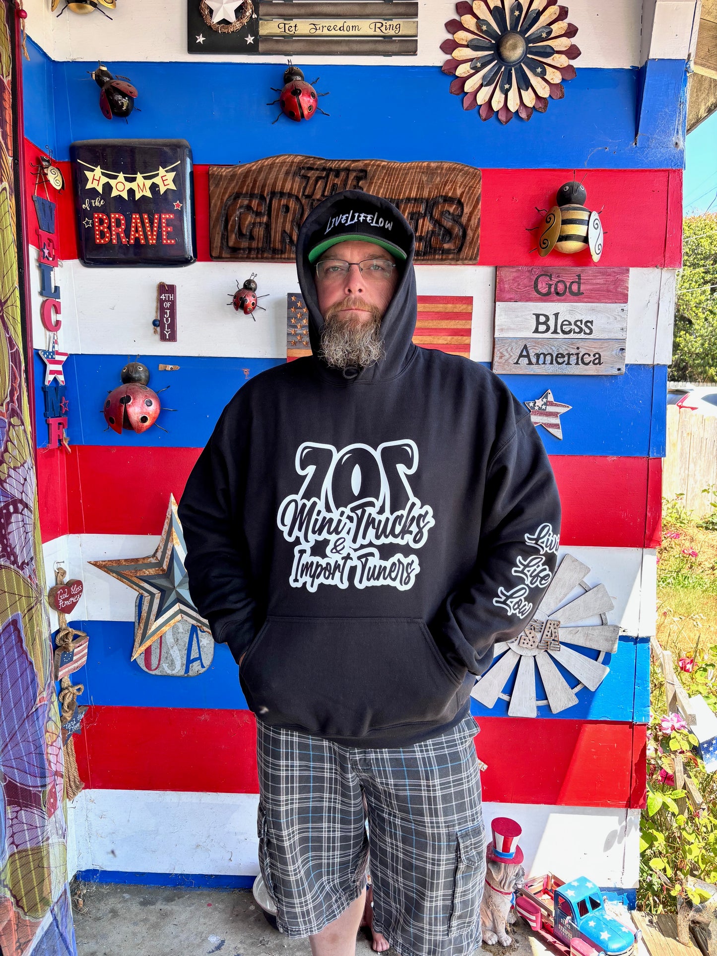 Black 707 Mini Trucks & Import Tuners Graphic Hoodie