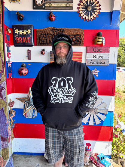Black 707 Mini Trucks & Import Tuners Graphic Hoodie