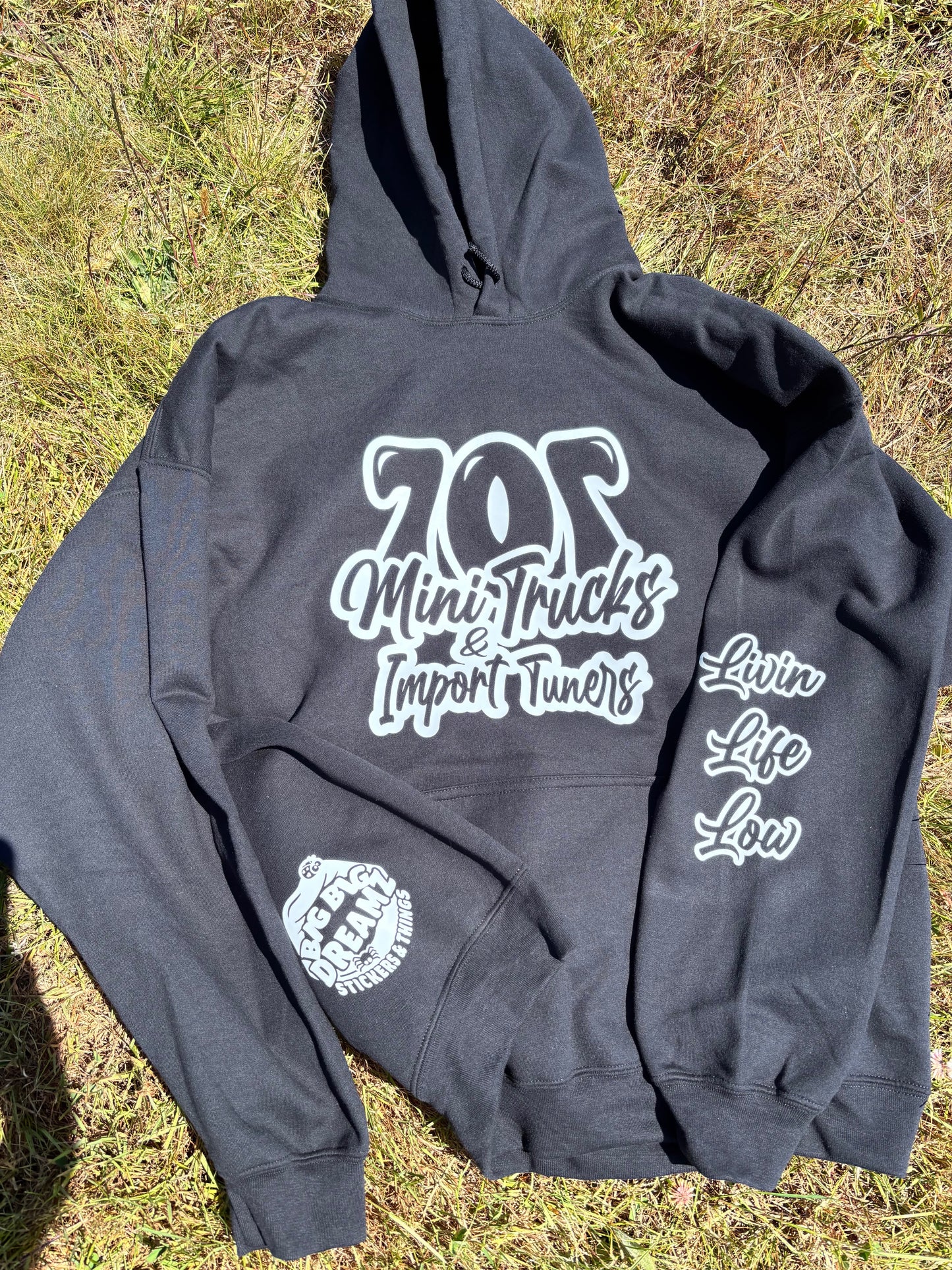 Black 707 Mini Trucks & Import Tuners Graphic Hoodie
