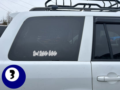 10" x 2.5" ROAD REFLECTOR COLLECTOR BUMPER STICKER BD