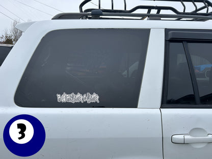 10" x 2.5" "ROAD REFLECTOR COLLECTOR" BUMPER STICKER FFG