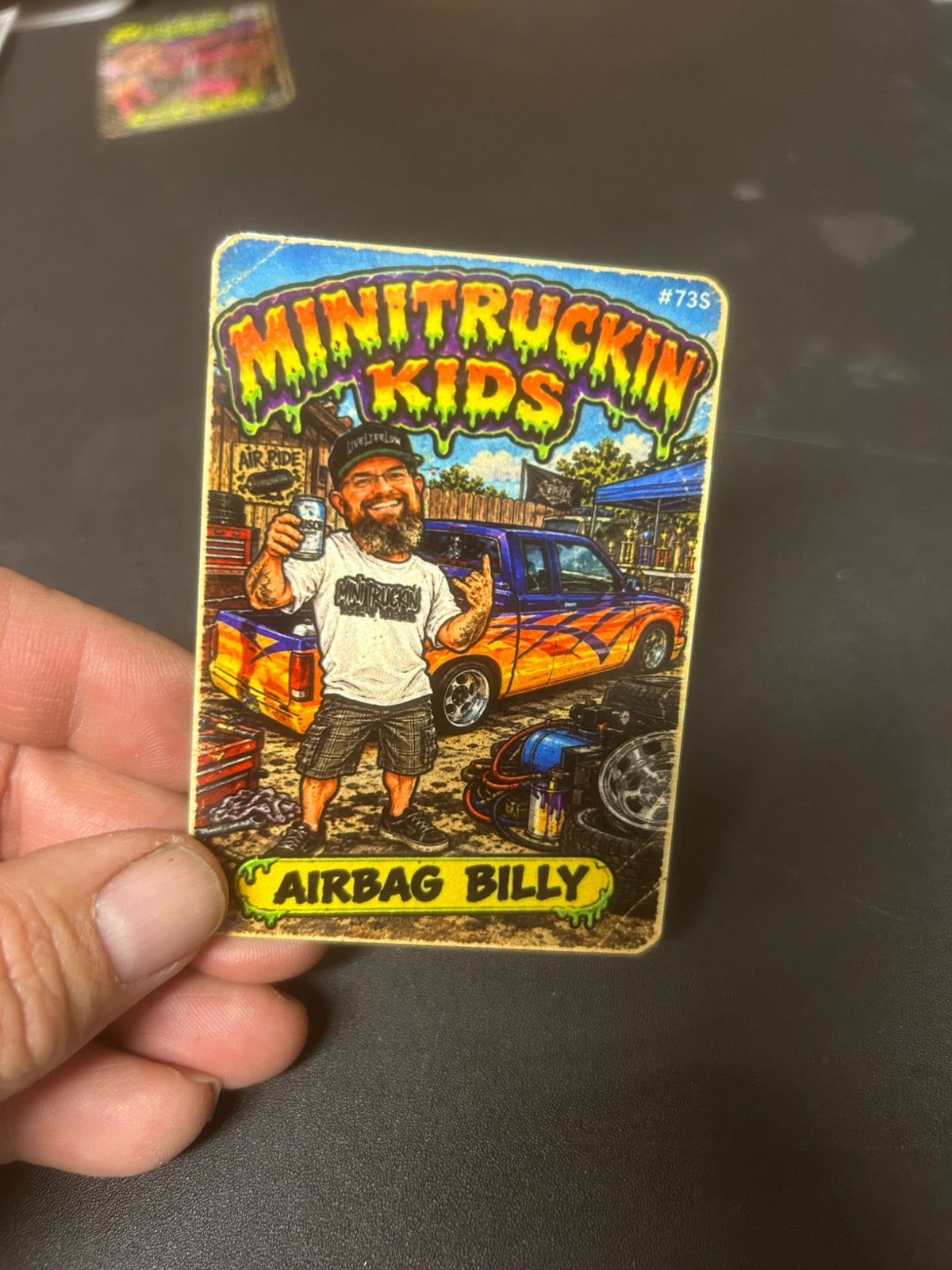Airbag Billy aluminum keepsake card