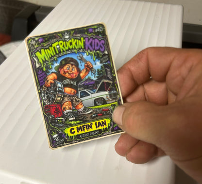 Mini Truckin Kids Aluminum Trading Card